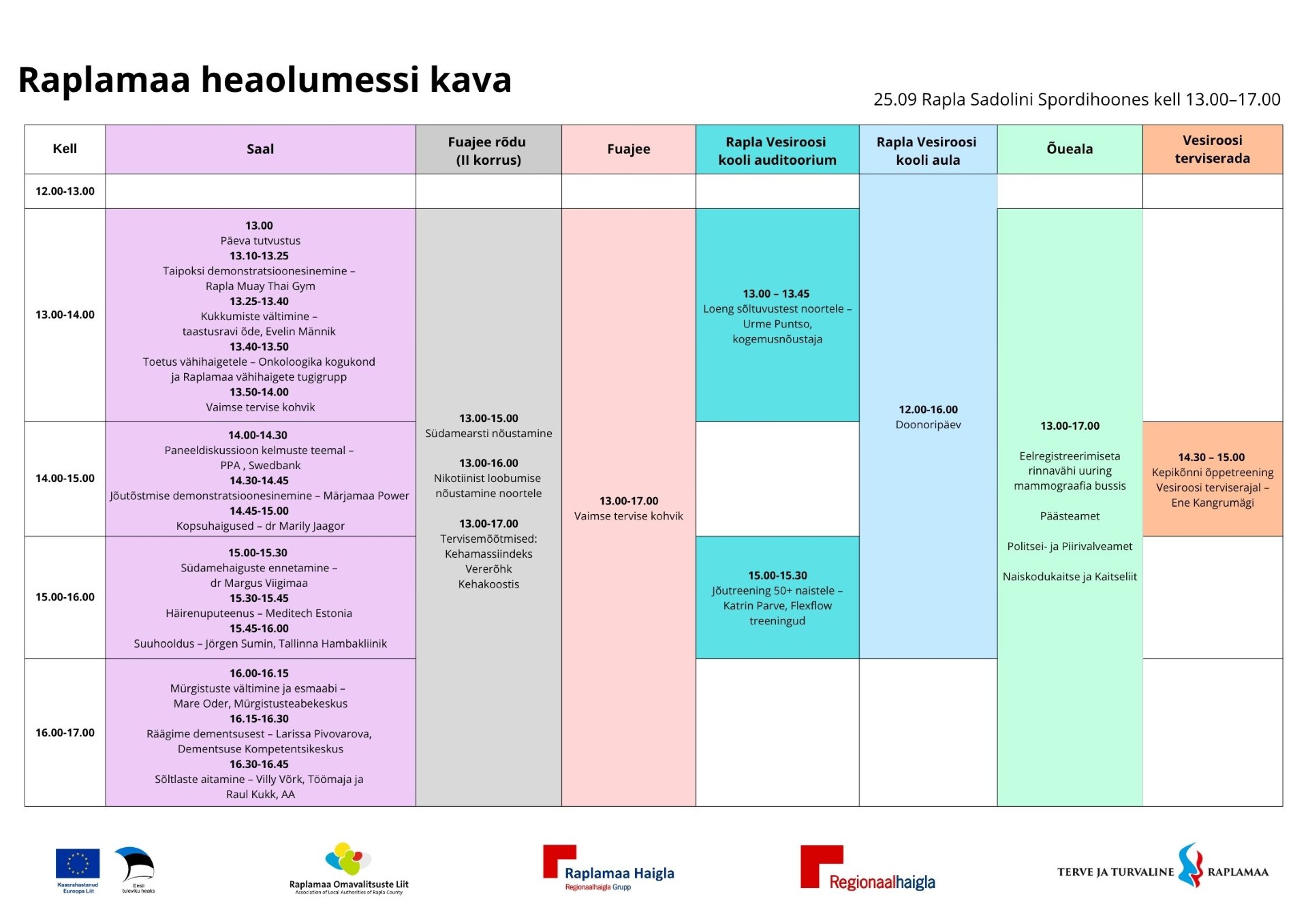 Raplamaa heaolumessi kava